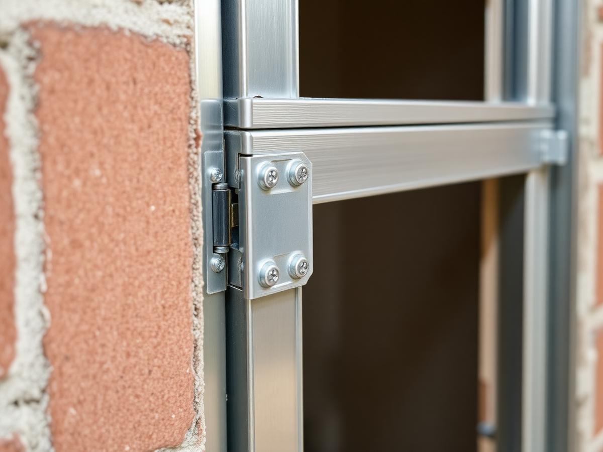 Steel door frame set and anchored in a masonry opening